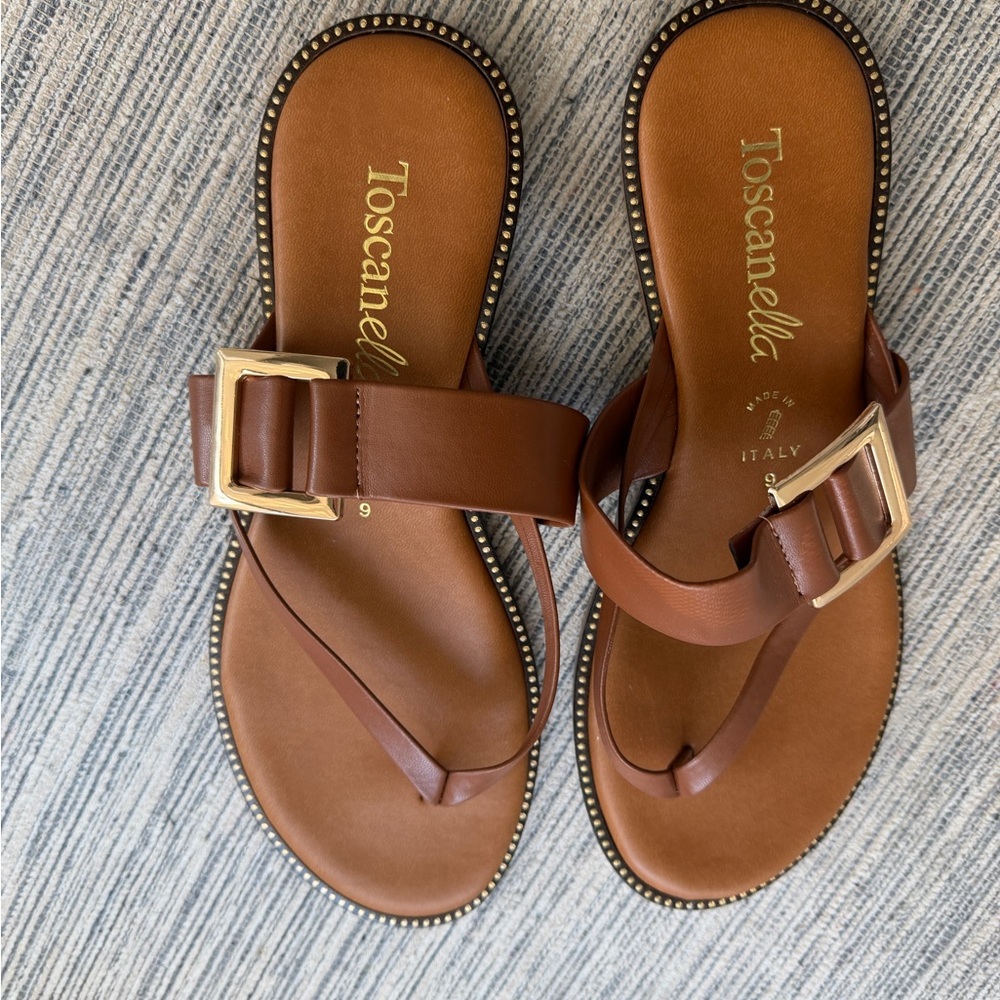 Toscana Brown Leather Sandals - Picture 2 of 4